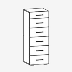 Фиеста №15 Комод с 6ю ящ (Венге/Белый глянец) в Полевском - polevskoy.mebel24.online | фото