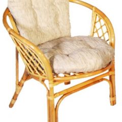 Кресло Багама, подушки светлые обычные шенил (Мёд) в Полевском - polevskoy.mebel24.online | фото
