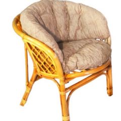 Кресло Багама, подушки светлые полные шенил (Мёд) в Полевском - polevskoy.mebel24.online | фото