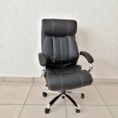 Кресло Barneo K-303 для руководителя (черная экокожа) в Полевском - polevskoy.mebel24.online | фото