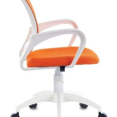 Кресло BRABIX "Fly MG-396W", пластик белый, сетка, оранжевое, 532401, MG-396W_532401 в Полевском - polevskoy.mebel24.online | фото 3