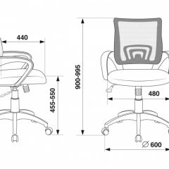 Кресло Бюрократ CH-695N/BL/TW-11 синий TW-05 черный TW-11 в Полевском - polevskoy.mebel24.online | фото 4