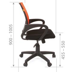 Кресло для оператора CHAIRMAN 696 black (ткань TW-11/сетка TW-01) в Полевском - polevskoy.mebel24.online | фото 5