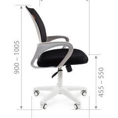 Кресло для оператора CHAIRMAN 696 white (ткань TW-10/сетка TW-05) в Полевском - polevskoy.mebel24.online | фото 7