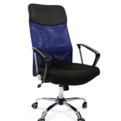 Кресло для руководителя CHAIRMAN 610 N (15-21 черный/сетка синий) в Полевском - polevskoy.mebel24.online | фото 1