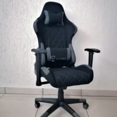 Кресло геймерское Barneo K-51 (черная ткань серые вставки) в Полевском - polevskoy.mebel24.online | фото 1