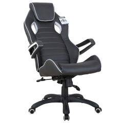 Кресло компьютерное BRABIX Techno Pro GM-003 (экокожа черное/серое, вставки серые) 531814 в Полевском - polevskoy.mebel24.online | фото 4