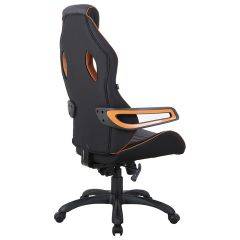 Кресло компьютерное BRABIX Techno Pro GM-003 (ткань черное/серое, вставки оранжевые) 531813 в Полевском - polevskoy.mebel24.online | фото 6