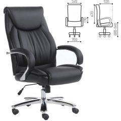 Кресло офисное BRABIX "Advance EX-575" (хром/экокожа/черное) 531825 в Полевском - polevskoy.mebel24.online | фото 1