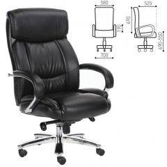 Кресло офисное BRABIX "Direct EX-580" (хром/рециклированная кожа/черное) 531824 в Полевском - polevskoy.mebel24.online | фото 1
