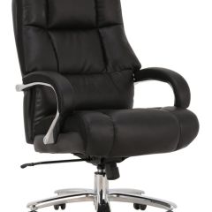 Кресло офисное BRABIX PREMIUM "Bomer HD-007" (рециклированная кожа, хром, черное) 531939 в Полевском - polevskoy.mebel24.online | фото