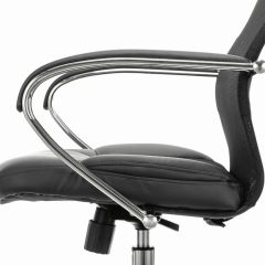 Кресло офисное BRABIX PREMIUM "Stalker EX-608 CH" (хром, ткань-сетка/кожзам, черное) 532091 в Полевском - polevskoy.mebel24.online | фото 4