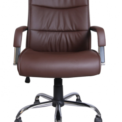Кресло офисное BRABIX "Space EX-508" (экокожа, хром, коричневое) 531164 в Полевском - polevskoy.mebel24.online | фото 3