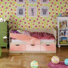 Кровать Бабочки (Розовый металлик) 1600 в Полевском - polevskoy.mebel24.online | фото