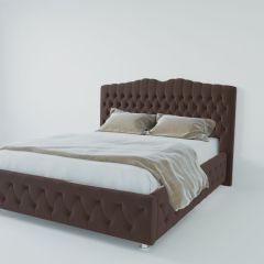 Кровать Нягань с ПМ 900 (экокожа коричневая) в Полевском - polevskoy.mebel24.online | фото 2