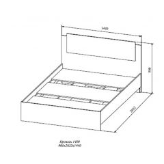 СОФИ СКР1400.1Кровать 1400 в Полевском - polevskoy.mebel24.online | фото 2