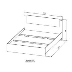 СОФИ СКР1600.1 Кровать 1600 в Полевском - polevskoy.mebel24.online | фото 2