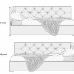 Кровать угловая Лилу интерьерная +основание (120х200) в Полевском - polevskoy.mebel24.online | фото 2