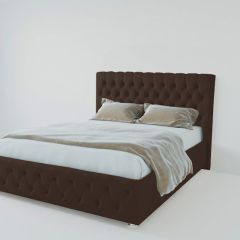 Кровать Версаль с ПМ 800 (экокожа коричневая) в Полевском - polevskoy.mebel24.online | фото 1