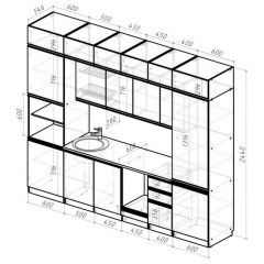 Кухонный гарнитур Лоретта люкс 3000 мм в Полевском - polevskoy.mebel24.online | фото 2