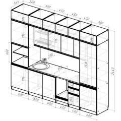 Кухонный гарнитур Ноктюрн люкс 3000 мм в Полевском - polevskoy.mebel24.online | фото 2