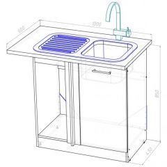 Кухонный гарнитур Ноктюрн мега прайм 1500х2700 мм в Полевском - polevskoy.mebel24.online | фото 19