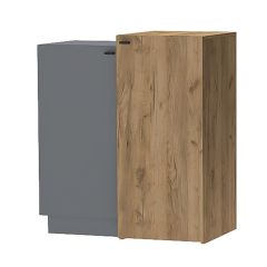 Квадро К-2 Комод 2дв (ЛДСП Графит/дуб крафт золотой) в Полевском - polevskoy.mebel24.online | фото
