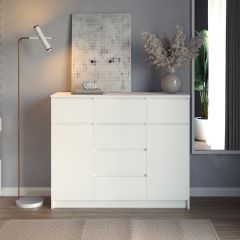 МОРИ МК 1200.4 Комод (белый) в Полевском - polevskoy.mebel24.online | фото 3