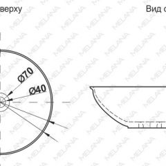 Накладная раковина melana mln-t4029-b15 в Полевском - polevskoy.mebel24.online | фото 2