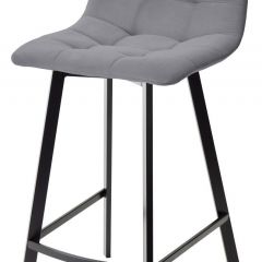 Полубарный стул CHILLI-QB SQUARE серый #27, велюр / черный каркас (H=66cm) М-City в Полевском - polevskoy.mebel24.online | фото 1