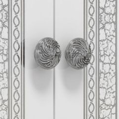 Шкаф 4-х дверный с зеркалами (12.244) Грация (белый/серебро) в Полевском - polevskoy.mebel24.online | фото 2
