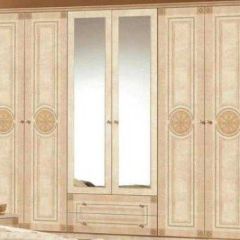 Шкаф 6-и дверный с зеркалами (02.146) Рома (беж) в Полевском - polevskoy.mebel24.online | фото
