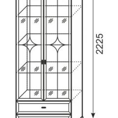 Шкаф для посуды 2-х дверный Венеция 16 бодега в Полевском - polevskoy.mebel24.online | фото 3