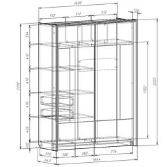 Шкаф-купе 1600 с плитой 22 мм ЛИБЕРТИ в Полевском - polevskoy.mebel24.online | фото 4