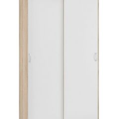 Шкаф-купе Бассо 1.0 (Дуб Сонома/Белый) 2 двери 2 зеркальные вставки в Полевском - polevskoy.mebel24.online | фото 3