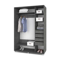 РОЛАНД Шкаф-купе Камень темный (600*1800) Р681 в Полевском - polevskoy.mebel24.online | фото 4