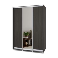 РОЛАНД Шкаф-купе с зеркалом Венге (600*1600) Р662 в Полевском - polevskoy.mebel24.online | фото
