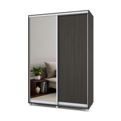 РОЛАНД Шкаф-купе с зеркалом Венге (600*1500) Р652 в Полевском - polevskoy.mebel24.online | фото