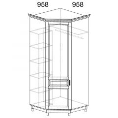 Шкаф угловой №418 Прованс в Полевском - polevskoy.mebel24.online | фото 2