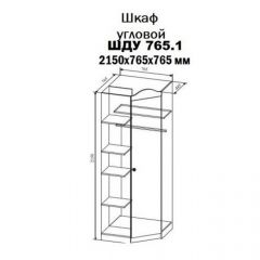 KI-KI ШДУ765.1 Шкаф угловой (белый/белое дерево) в Полевском - polevskoy.mebel24.online | фото 2