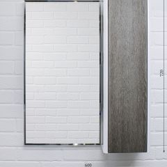 Шкаф-зеркало Uno 60 Дуб серый левый/правый Домино (DU1503HZ) в Полевском - polevskoy.mebel24.online | фото 7