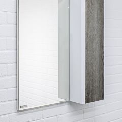 Шкаф-зеркало Uno 60 Дуб серый левый/правый Домино (DU1503HZ) в Полевском - polevskoy.mebel24.online | фото 9