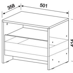 Спальный гарнитур МСП-1 (Ясень Анкор светлый) 1400 в Полевском - polevskoy.mebel24.online | фото 6