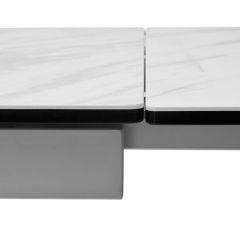 Стол BELLUNO 160 MARBLES KL-99 Белый мрамор матовый, итальянская керамика/ белый каркас, ®DISAUR в Полевском - polevskoy.mebel24.online | фото 7