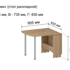 Стол-книжка раздвижной "Оригами" в Полевском - polevskoy.mebel24.online | фото 5