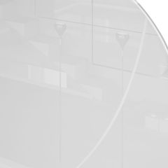 Стол стеклянный Абилин 90 ультра белое стекло / черный / черный матовый в Полевском - polevskoy.mebel24.online | фото 4