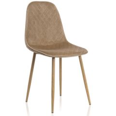 Стул на металлокаркасе на металлокаркасе Capri dark beige / wood в Полевском - polevskoy.mebel24.online | фото