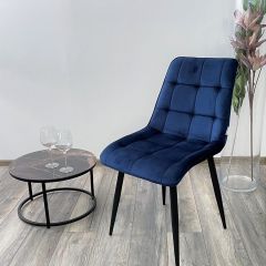 Стул CHIC BLUVEL-86 NAVY BLUE / черный каркас М-City в Полевском - polevskoy.mebel24.online | фото 5