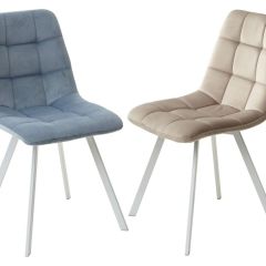 Стул CHILLI SQUARE G108-56 пудровый синий, велюр/ белый каркас М-City в Полевском - polevskoy.mebel24.online | фото 3