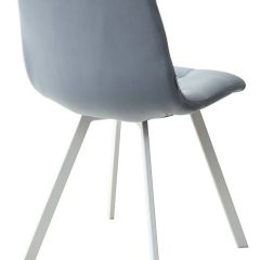 Стул CHILLI SQUARE G108-56 пудровый синий, велюр/ белый каркас М-City в Полевском - polevskoy.mebel24.online | фото 4